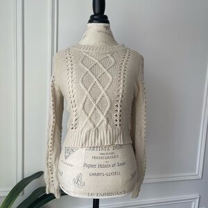 Brandy Melville Cream Cable Knit Sweater